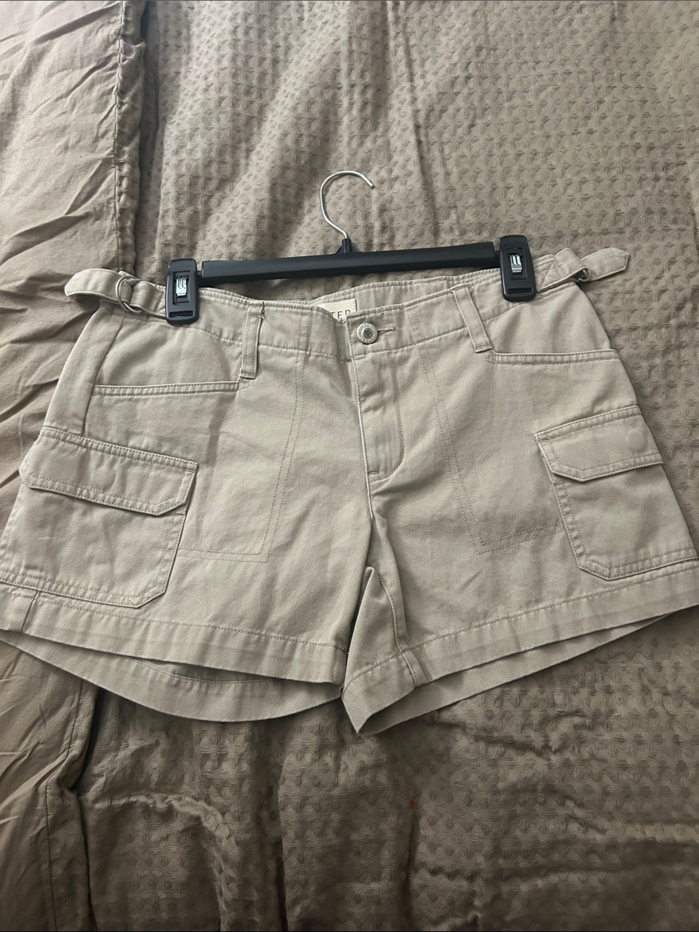 Women's Light Khaki Cargo Utility Shorts